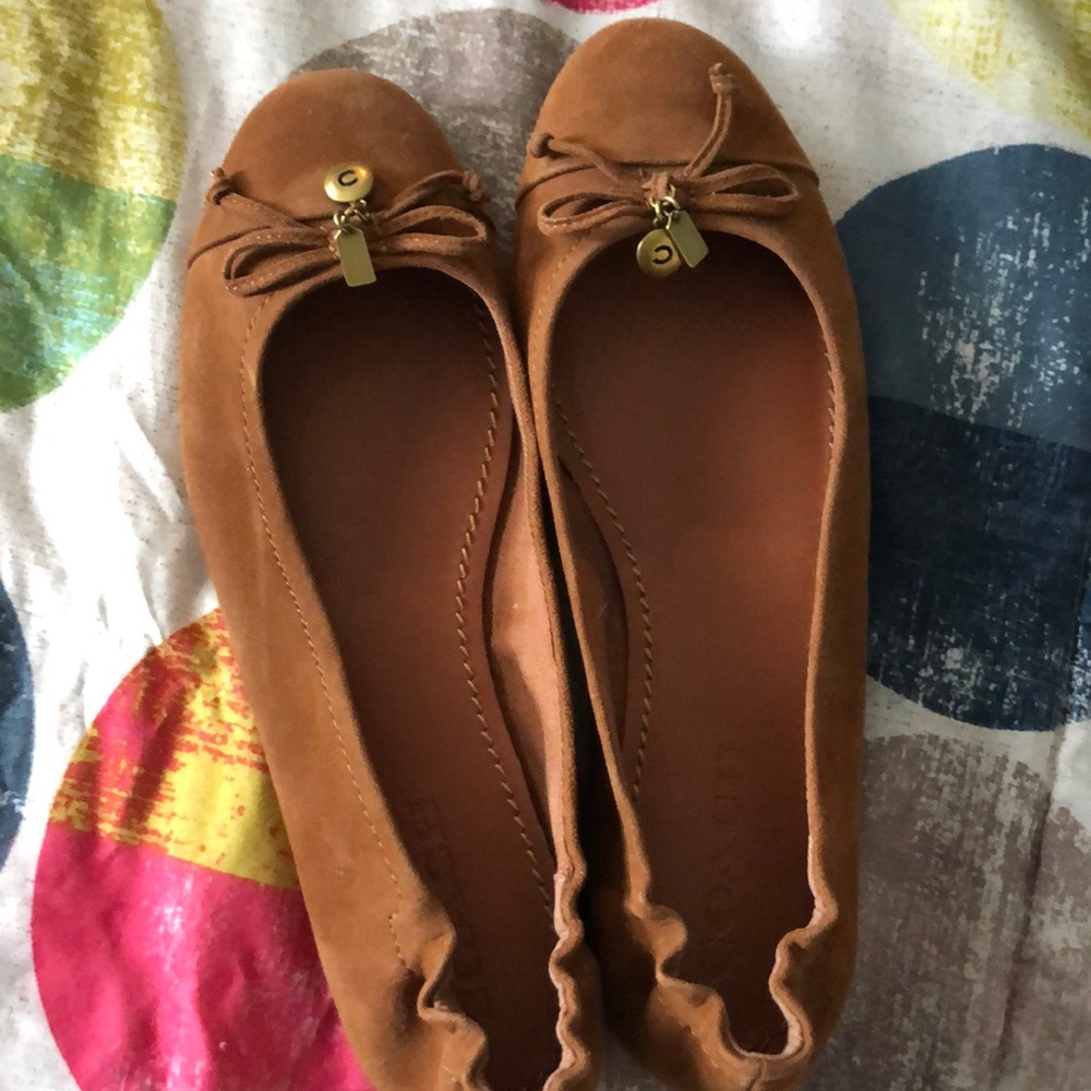 Brown coach flats